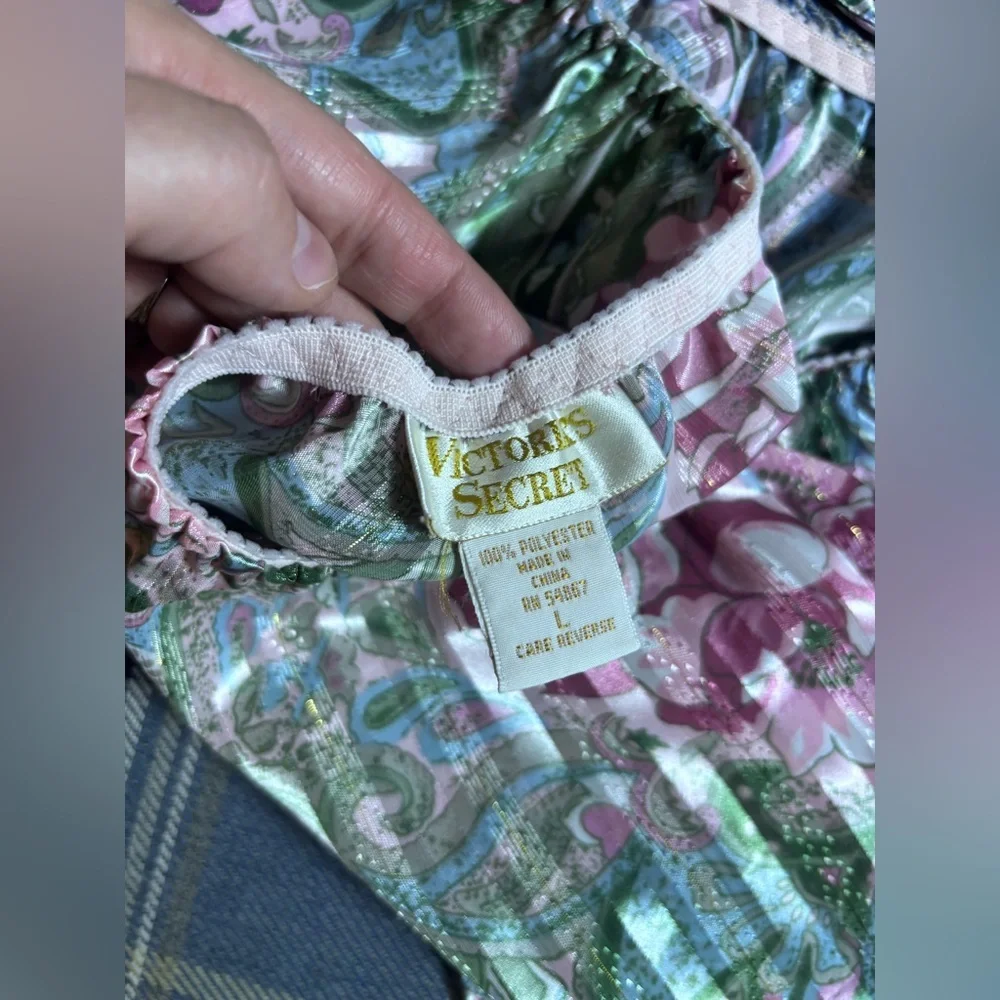 Victoria's Secret | Vintage Gold Label Floral Paisley Set | Size Large